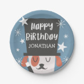 犬の手品師魔法ショーの誕生会 ペーパープレート (正面)