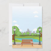 犬の招待状を持つ女の子 招待状 (裏面)