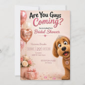 犬の招待状 結婚式前夜の女子会 招待状 (正面)