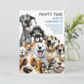 犬の招待状 面白い誕生日パーティー 子供の招待 招待状 (スタンド正面)
