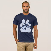 犬の指示に従うよ メンズTシャツ Tシャツ (正面フル)