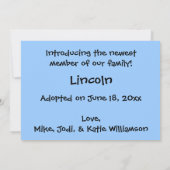 犬の採用または誕生の発表(赤く及び青) 案内状 (裏面)