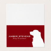 犬の接写 | 犬の訓練（赤） 名刺 (外部フラット)