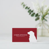 犬の接写 | 犬の訓練（赤） 名刺 (スタンド正面)