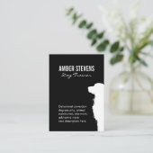 犬の接写 | 犬の訓練（黒） 名刺 (スタンド正面)