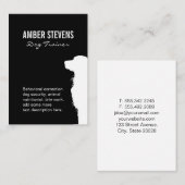 犬の接写 | 犬の訓練（黒） 名刺 (正面/裏面)