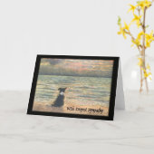 犬の損失のための悔やみや弔慰 カード (黄色い花)