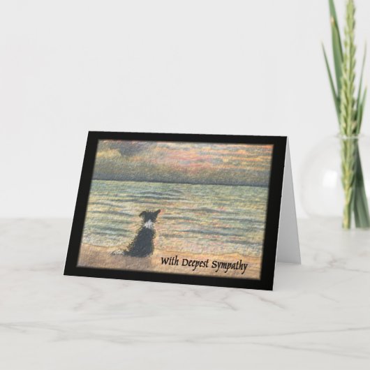 犬の損失のための悔やみや弔慰 カード (正面)