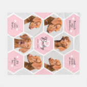 犬の損失ギフト、カスタム6フォトコラージペットメモリアル フリースブランケット (正面(横))