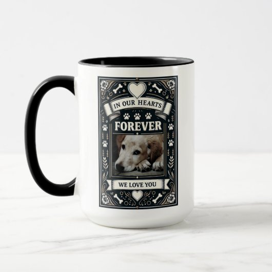 犬の損失記念写真追悼碑 マグカップ (左)