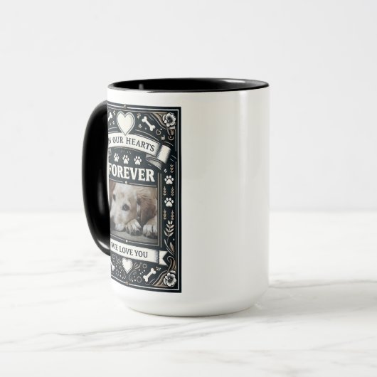 犬の損失記念写真追悼碑 マグカップ (正面左)