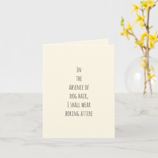 犬の損失 カード (黄色い花)