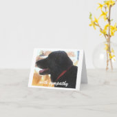 犬の損失 – ペット悔やみや弔慰 カード (黄色い花)