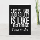 犬の敏捷性おもしろいスポーツギフト カード (正面)