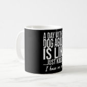 犬の敏捷性おもしろいスポーツギフト コーヒーマグカップ (正面左)