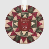 犬の敏捷性カスタムMACHリボンアクリルクリスマス オーナメント (裏面)