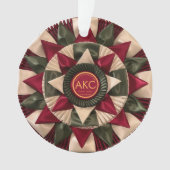 犬の敏捷性カスタムMACHリボンアクリルクリスマス オーナメント (正面)