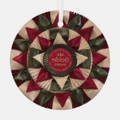 犬の敏捷性カスタムMACHリボンクリスマス ガラスオーナメント (裏面)