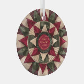 犬の敏捷性カスタムMACHリボンクリスマス ガラスオーナメント (正面右)