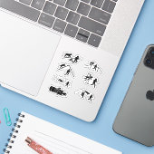 犬の敏捷性ステッカー シール (ノートパソコンとiPhone)