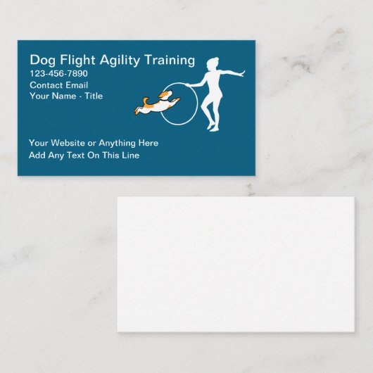 犬の敏捷性トレーニングサービス 名刺 (正面/裏面)