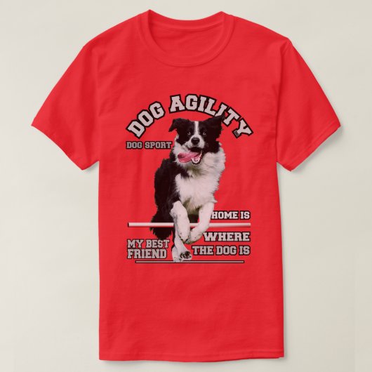 犬の敏捷性ドッグスポーツ Tシャツ (デザイン正面)