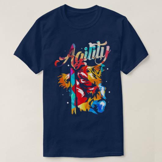 犬の敏捷性3 Tシャツ (デザイン正面)