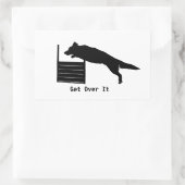 犬の敏捷性 長方形シール (バッグ)