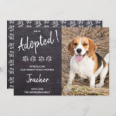 犬の救出の子犬の新しいペットを採用 案内状 (正面/裏面)
