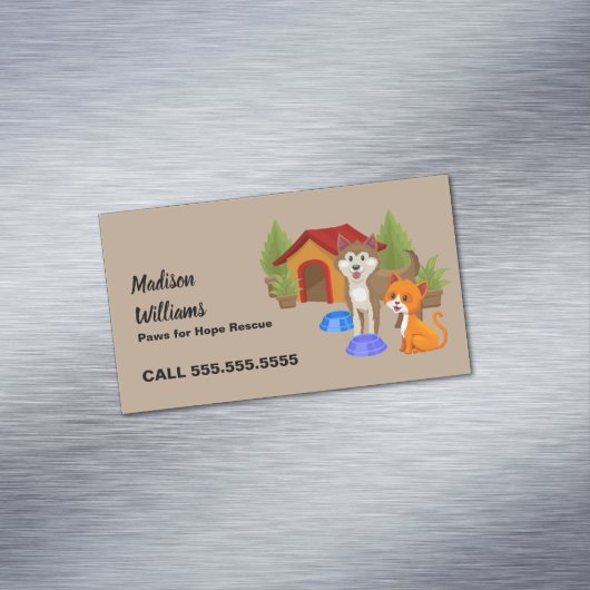 犬の救出 マグネット名刺 (インサイチュ)