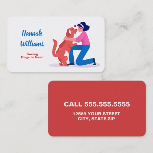 犬の救出 名刺 (正面/裏面)