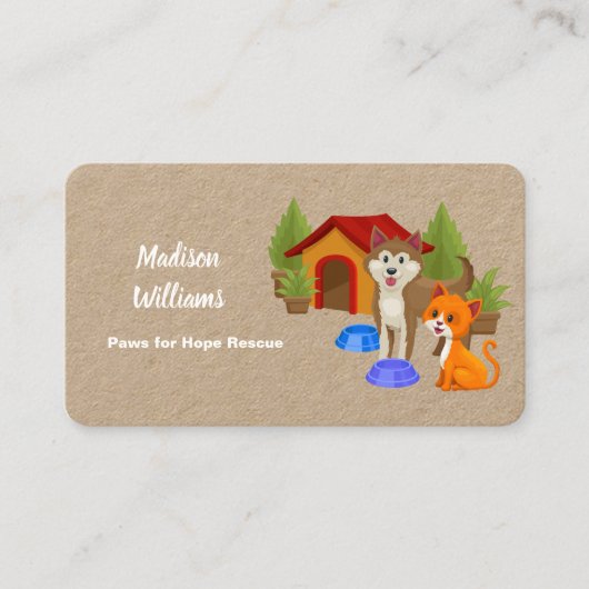 犬の救出 名刺 (正面)