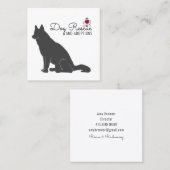 犬の救助とアドオプションズスクエアビジネスカード スクエア名刺 (正面/裏面)