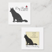 犬の救助とアドオプション スクエア名刺 (正面/裏面)