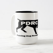 犬の救助のマグを指すこと ツートーンマグカップ (正面左)