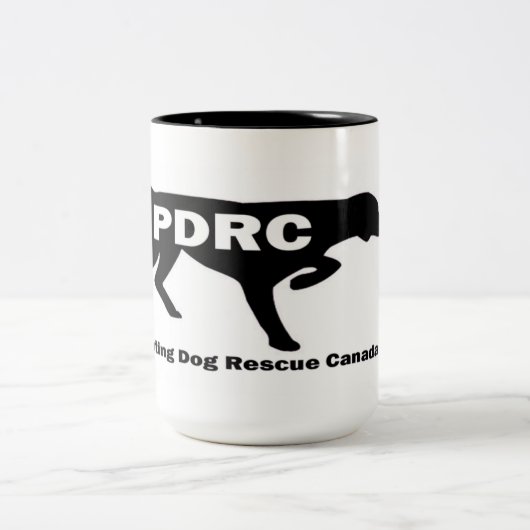 犬の救助のマグを指すこと ツートーンマグカップ (中央)