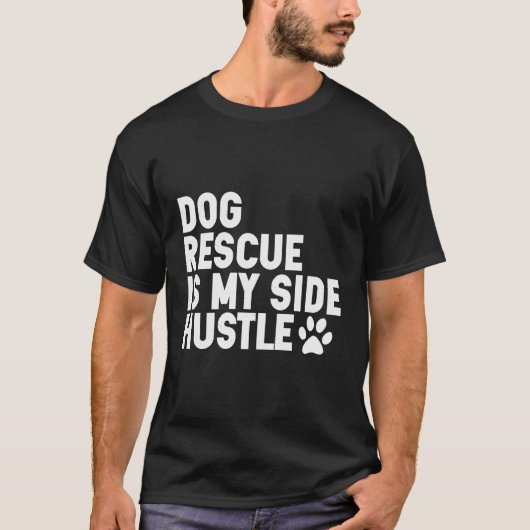 犬の救助は私の側の喧騒の犬はRescue Aniを採用 Tシャツ (正面)
