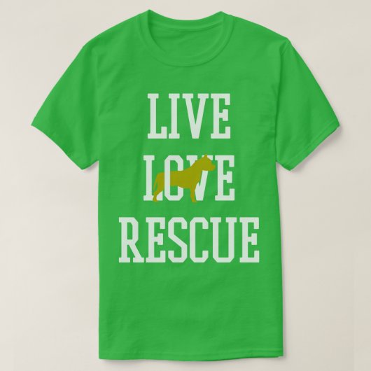犬の救助犬の養子縁組 Tシャツ (デザイン正面)