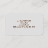 犬の救助用ペット 名刺 (裏面)