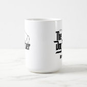 犬の教父 白地にダークカラー コーヒーマグカップ (中央)