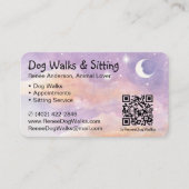 犬の散歩と座り | QRコード名刺 名刺 (正面)