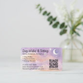 犬の散歩と座り | QRコード名刺 名刺 (スタンド正面)