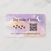 犬の散歩と座り | QRコード名刺 名刺 (裏面)