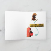 犬の散歩の友情 カード (内部)