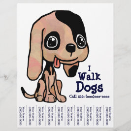 犬の散歩サービスのパンフレット チラシ