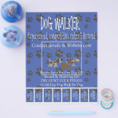 犬の散歩サービスを宣伝するチラシ チラシ (シングル)