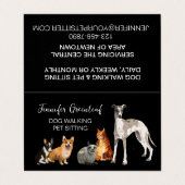 犬の散歩ビジネスカード 名刺 (外部フラット)