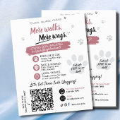 犬の散歩ペットシッターのビジネス フライヤー QRコード