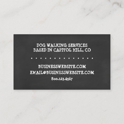 犬の散歩用チョーク 名刺 (裏面)