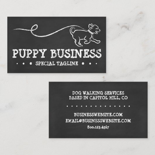 犬の散歩用チョーク 名刺 (正面/裏面)